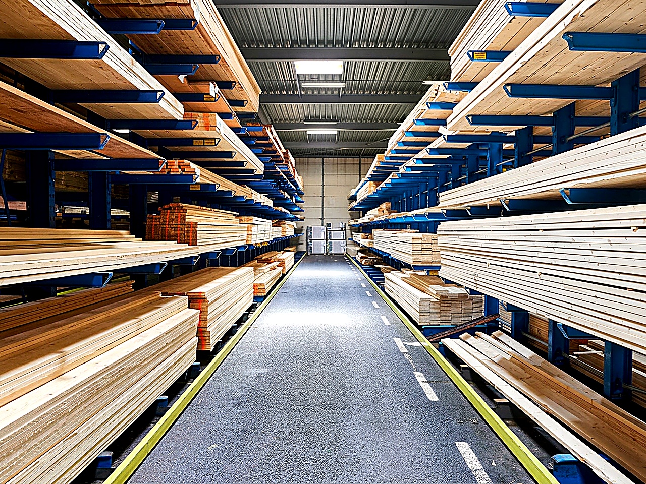Assortiment bouwmaterialen in het magazijn van Miedema Bouwmaterialen